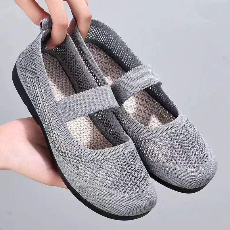 Ženske ljetne casual cipele, prozračne i lagane, slip-on, mekana potplata, gornji dio od tkanine, okrugli vrh