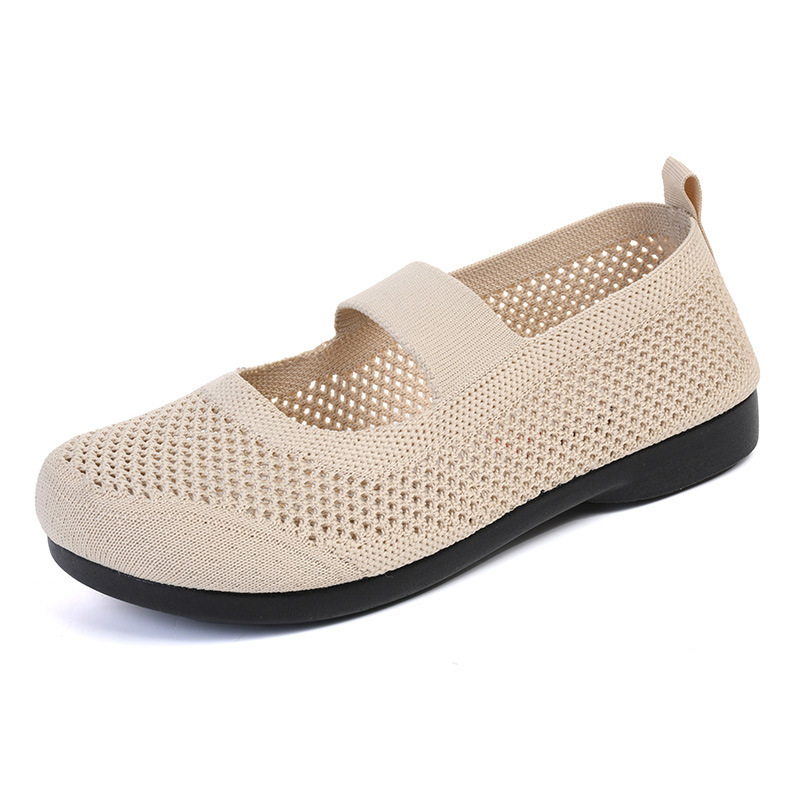 Ženske ljetne casual cipele, prozračne i lagane, slip-on, mekana potplata, gornji dio od tkanine, okrugli vrh