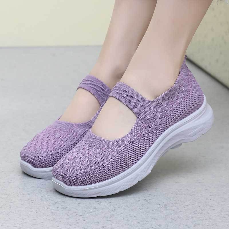 Női kényelmes slip-on cipő – légáteresztő hálós felsőrész, könnyű, lapos talp, tavasz-nyár
