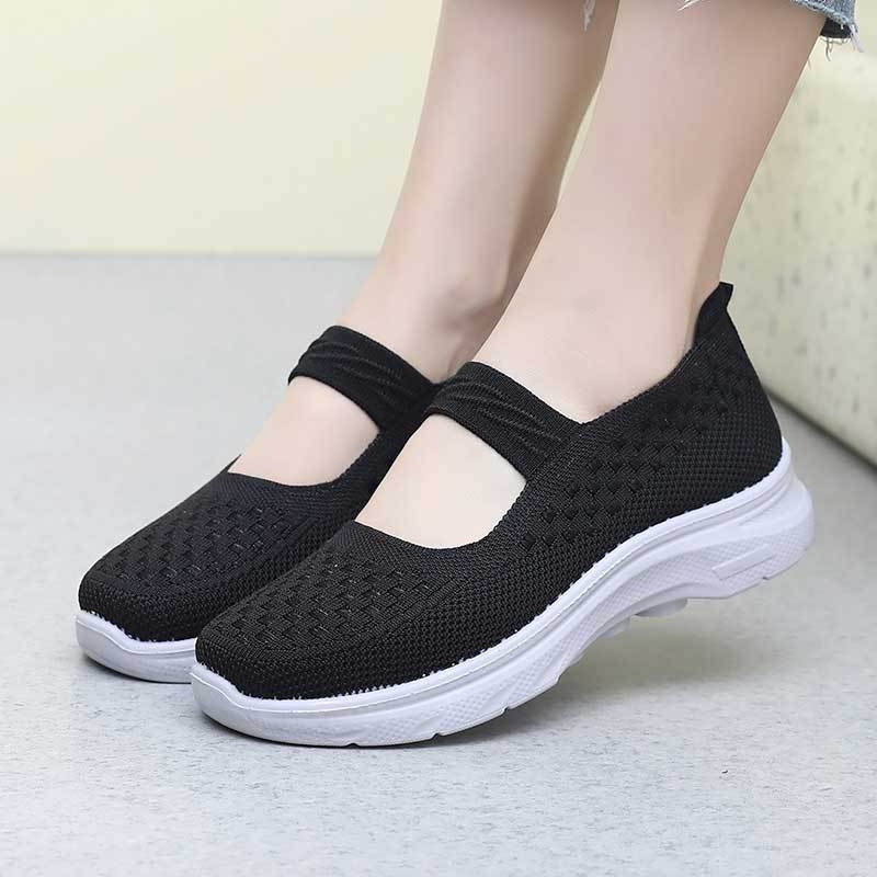Női kényelmes slip-on cipő – légáteresztő hálós felsőrész, könnyű, lapos talp, tavasz-nyár