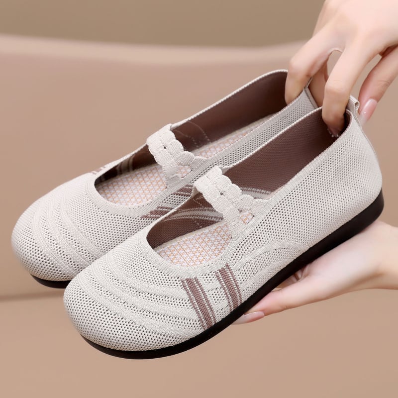 Дишащи обувки за жени с Flyknit горнище, равна подметка, леки и удобни за ежедневна употреба, обувки без връзки