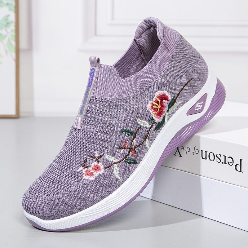 Férfiaknak tervezett tavasz–nyár Flyknit hímzett casual cipő, lélegző, csúszásmentes, sík talp