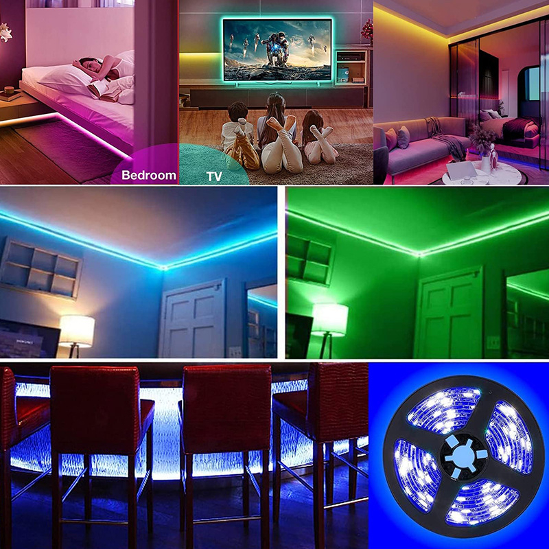 USB RGB LED trake za pozadinsko osvjetljenje igranja, 5V niska napetost, 5050 RGB LED, upravljanje putem aplikacije