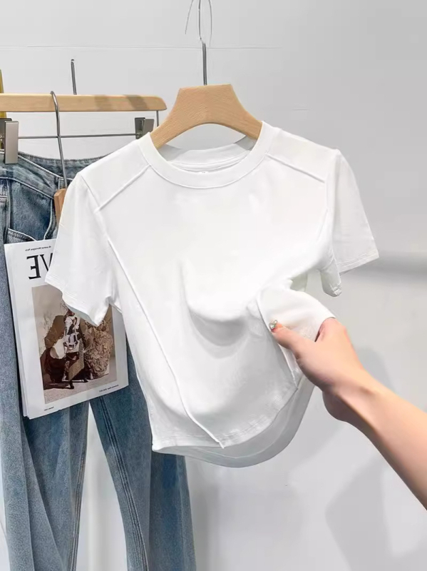 Ženski T-shirt od poliestera s kratkim rukavima, stilan i svestran ljetni top