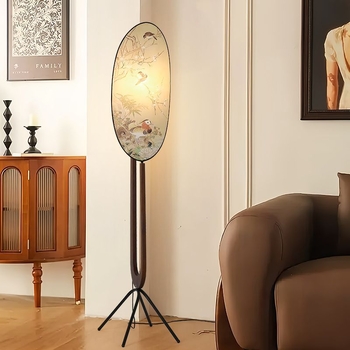 Podna lampa s ekranom, u francuskom retro stilu i estetskoj dinastije Song, dizajnerska rasvjeta za dnevni boravak