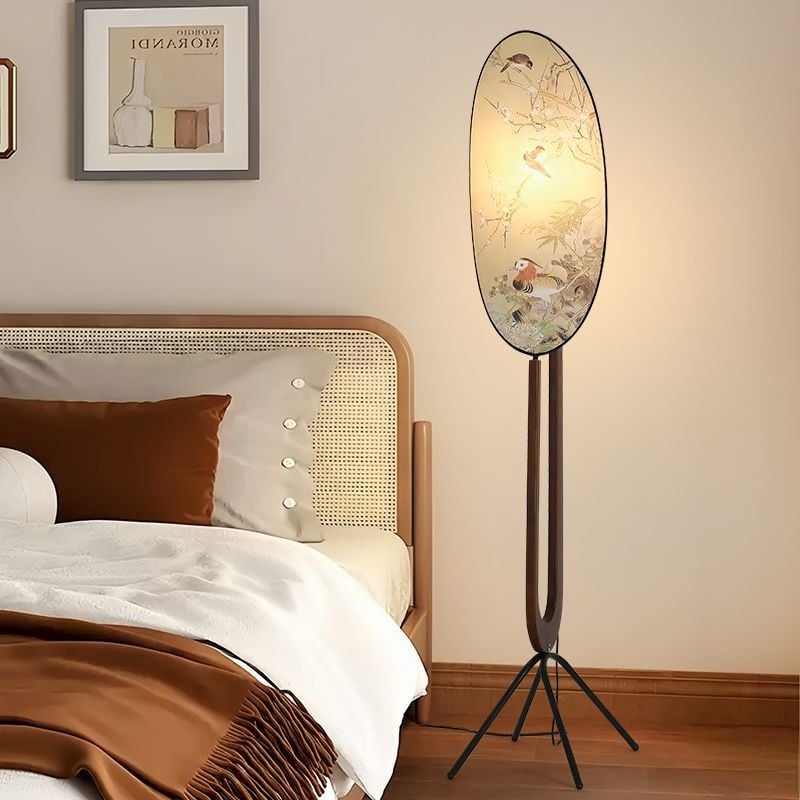 Podna lampa s ekranom, u francuskom retro stilu i estetskoj dinastije Song, dizajnerska rasvjeta za dnevni boravak