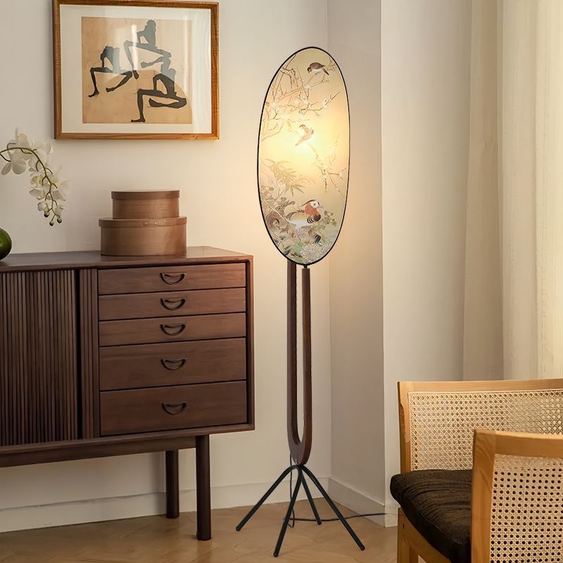 Podna lampa s ekranom, u francuskom retro stilu i estetskoj dinastije Song, dizajnerska rasvjeta za dnevni boravak