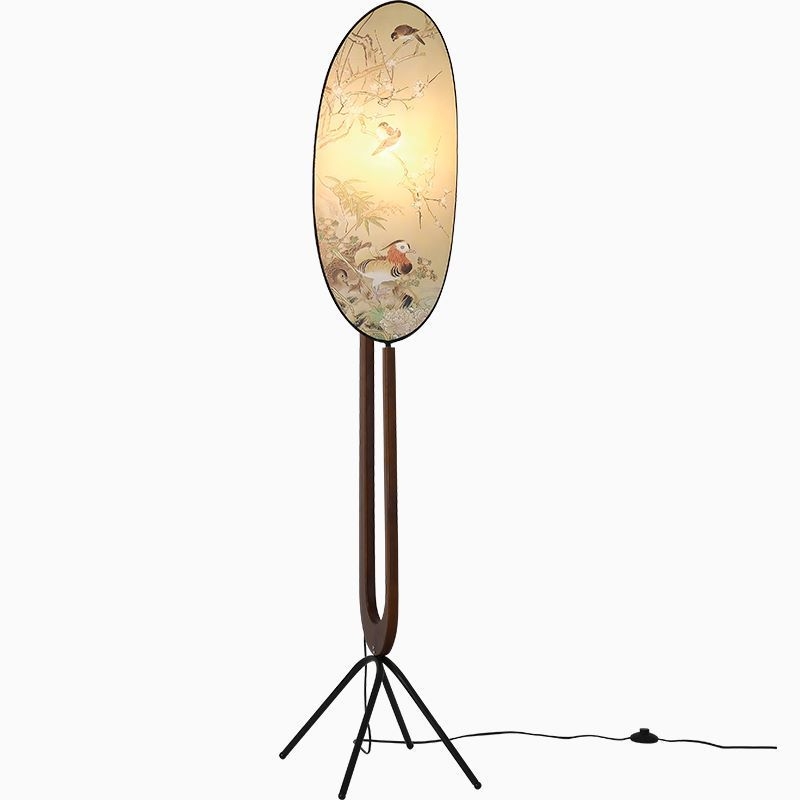 Podna lampa s ekranom, u francuskom retro stilu i estetskoj dinastije Song, dizajnerska rasvjeta za dnevni boravak