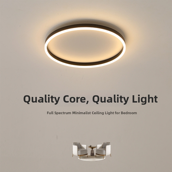 Okrugla LED plafonjera, minimalistički moderni stil, zaštita očiju, pun spektra za spavaću sobu i radni prostor