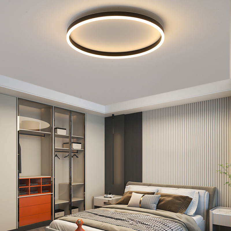 Okrugla LED plafonjera, minimalistički moderni stil, zaštita očiju, pun spektra za spavaću sobu i radni prostor