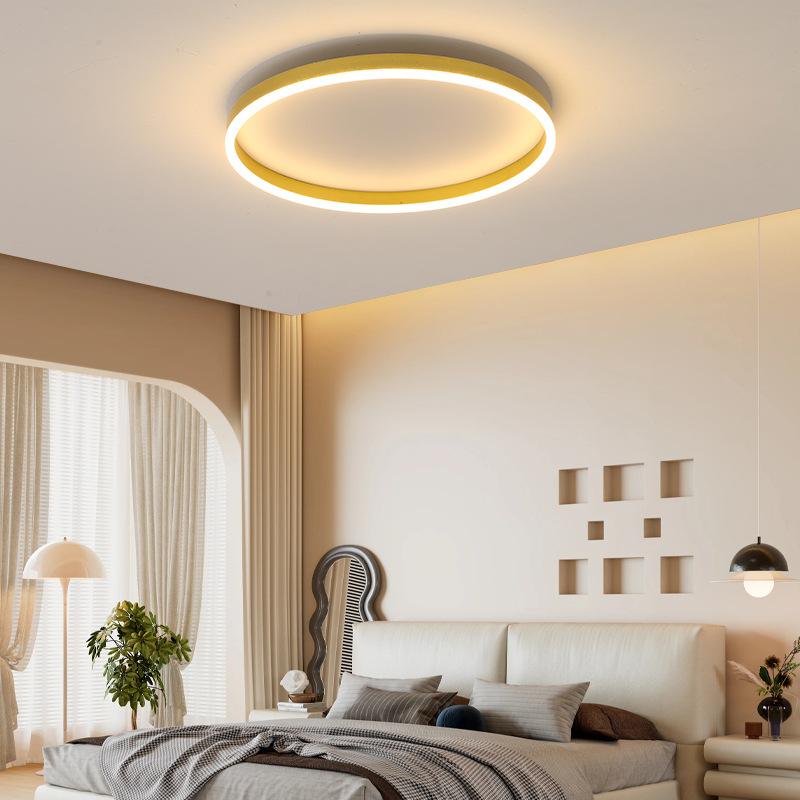 Okrugla LED plafonjera, minimalistički moderni stil, zaštita očiju, pun spektra za spavaću sobu i radni prostor