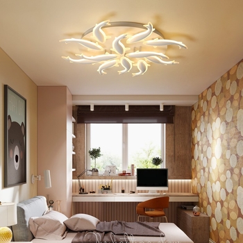Moderna minimalistička LED stropna svjetiljka za dnevni boravak i spavaću sobu, 220V, domet 15–30 m², 2024