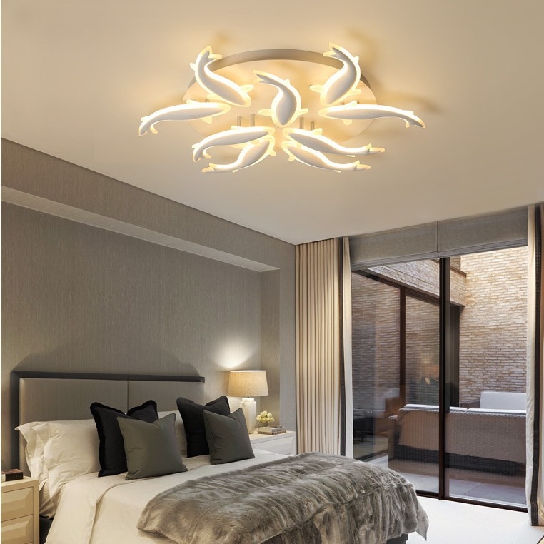 Moderna minimalistička LED stropna svjetiljka za dnevni boravak i spavaću sobu, 220V, domet 15–30 m², 2024