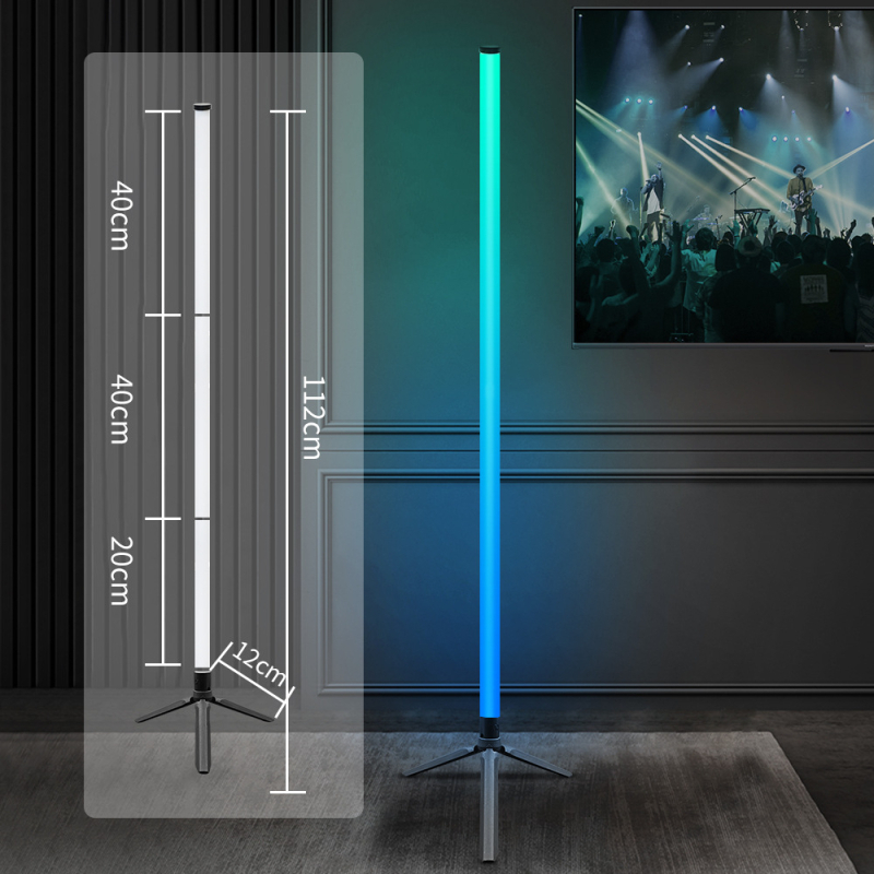 RGB подова лампа с LED осветление 360°, нощна лампа за спалня и дневна стая, с микрофон