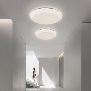 Moderna minimalistička LED plafonska svjetiljka s dijamantnim akrilom, pogodna za spavaću sobu i balkon, toplo i elegantno osvjetljenje.