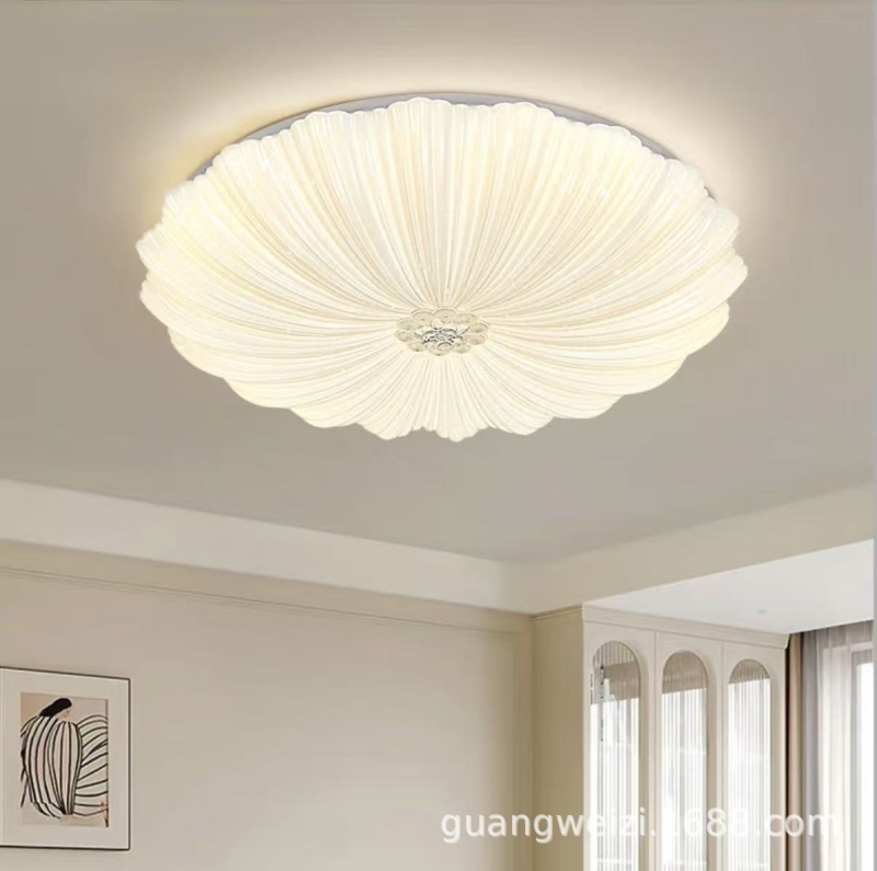 Moderna minimalistička LED plafonjera u obliku školjke za dnevni boravak i spavaću sobu, zaštita očiju