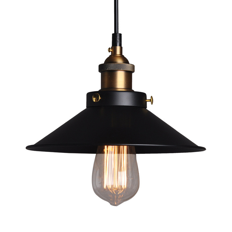 Viseće svjetlo od kovanog željeza, crno, retro industrijskog stila, LED, 220V, za kafiće, barove, restorane i kuhinje