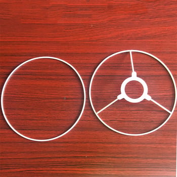 Kružni metalni okvir za svjetiljku s otvorima promjera 10 cm, E27 držač, DIY konopnim užetom i metalnom sjenilom, sklopivi okvir