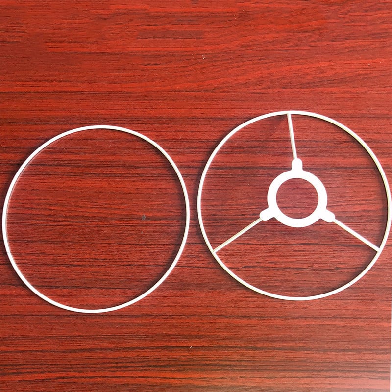 Kružni metalni okvir za svjetiljku s otvorima promjera 10 cm, E27 držač, DIY konopnim užetom i metalnom sjenilom, sklopivi okvir