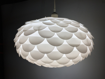 PP plastično sjenilo lampe s uzorkom ljuskica, viseći luster za DIY kućno LED osvjetljenje, ekološki prihvatljivo, demontabilno