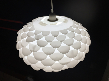 PP plastično sjenilo lampe s uzorkom ljuskica, viseći luster za DIY kućno LED osvjetljenje, ekološki prihvatljivo, demontabilno