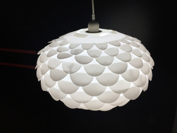 PP plastično sjenilo lampe s uzorkom ljuskica, viseći luster za DIY kućno LED osvjetljenje, ekološki prihvatljivo, demontabilno