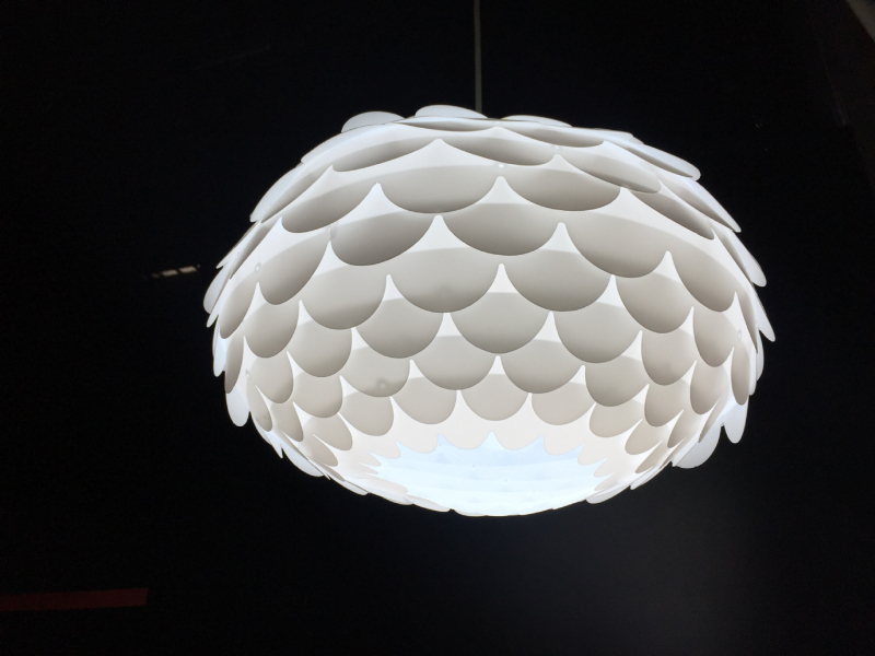 PP plastično sjenilo lampe s uzorkom ljuskica, viseći luster za DIY kućno LED osvjetljenje, ekološki prihvatljivo, demontabilno