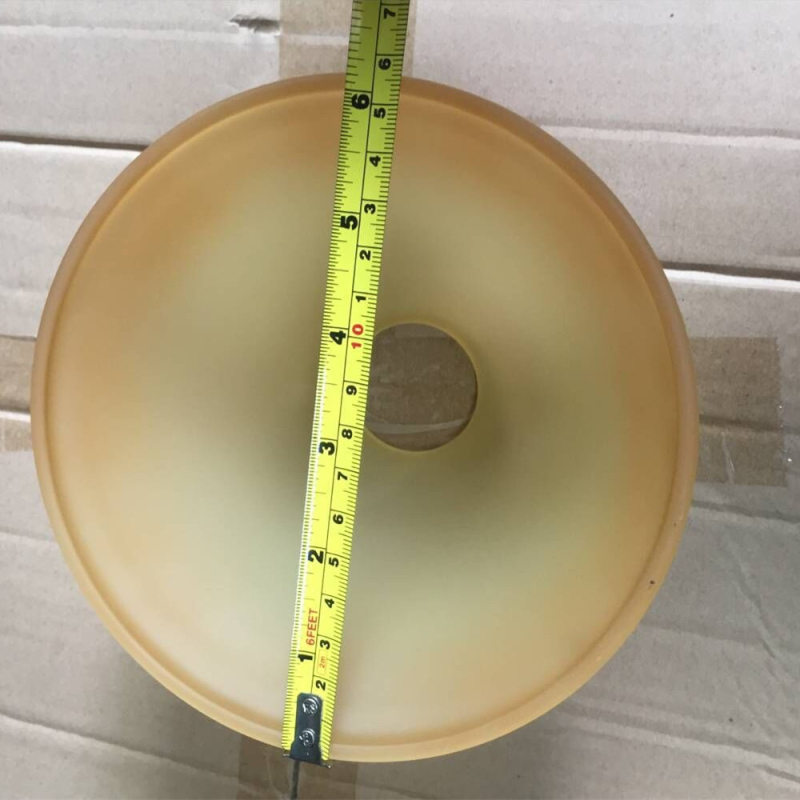 Stakleni abažur lampe, smeđi gradijent, vintage dizajn inspiriran Bowler šeširom, američko-europski stil