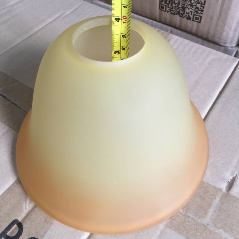 Stakleni abažur lampe, smeđi gradijent, vintage dizajn inspiriran Bowler šeširom, američko-europski stil