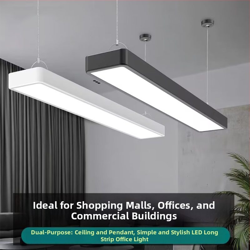 LED stropné svetlo s dlhým pásom, veľmi jasné, určené pre kanceláriu, salón, triedu a posilňovňu