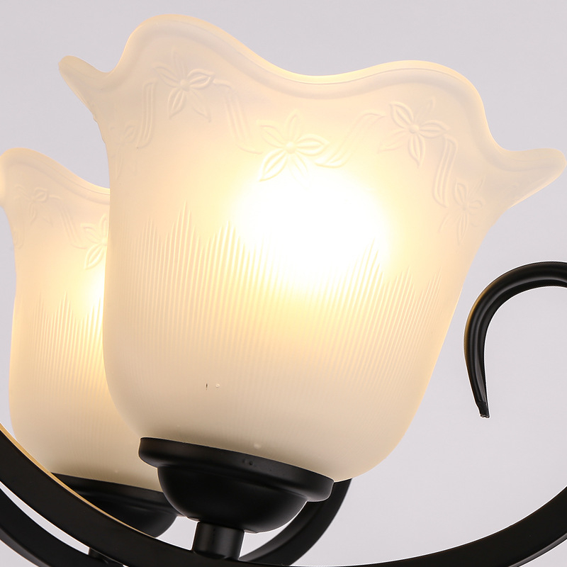 Luster u američkom seoskom stilu, kovano željezo, LED rasvjeta za dnevnu sobu i blagovaonu, vintage dizajn, moderan minimalistički dizajn