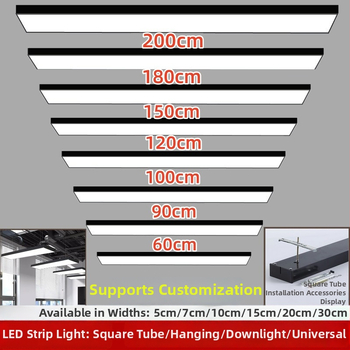 LED duga linearna svjetiljka za ured s bezšavnim spojem, 1200 x 200 mm, IP65, 26 LED, 6500K
