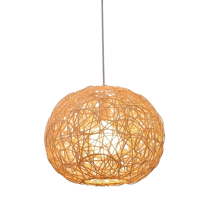 Nordic minimalist rotang gömb lámpabura, szálláshelyekre, erkélyre és teaházba, zen ihletésű gyengéd fény