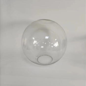 Prozirni stakleni abažur s LED-dimljivom žaruljom, promjer 300 mm, kružni otvor, retro stil