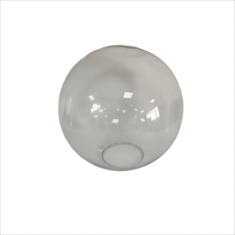 Prozirni stakleni abažur s LED-dimljivom žaruljom, promjer 300 mm, kružni otvor, retro stil