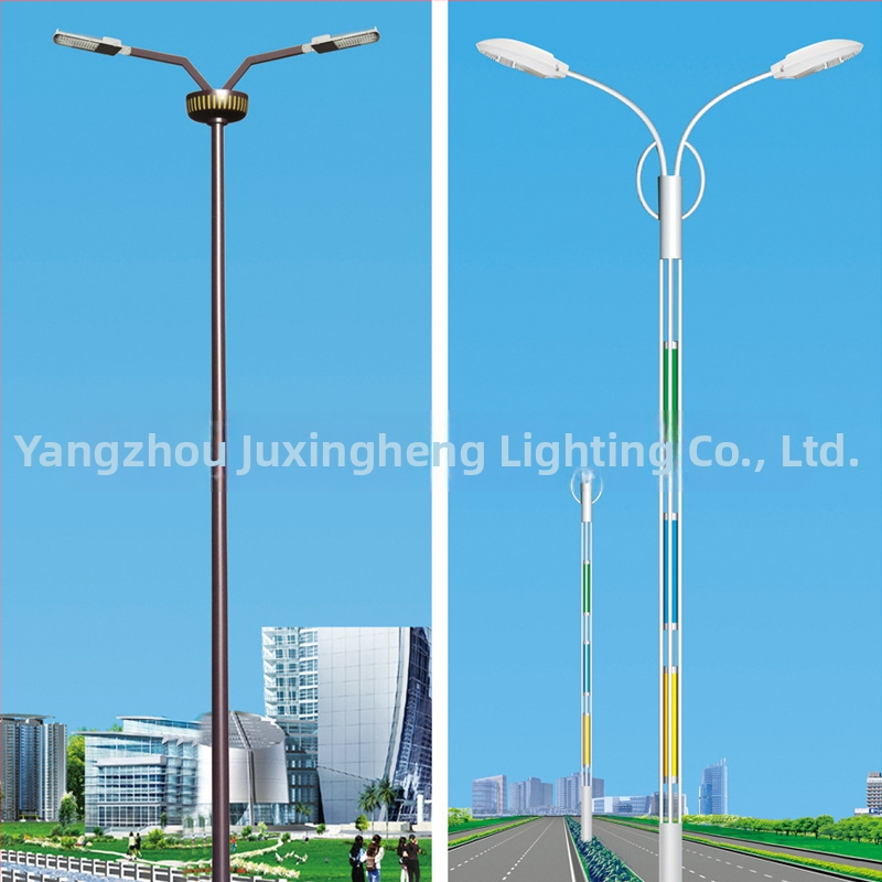 LED ulicná lampa s dvojitým ramenom pre mestské osvetlenie, vonkajšie, výška 8–12 m, 30 W