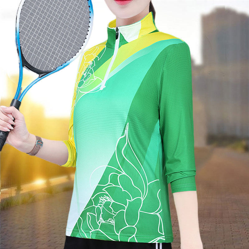 Ženska timska sportska odjeća, 2025 novi model, dugi rukav s polu-zipom, sportski top, casual bazni T-shirt, veleprodaja