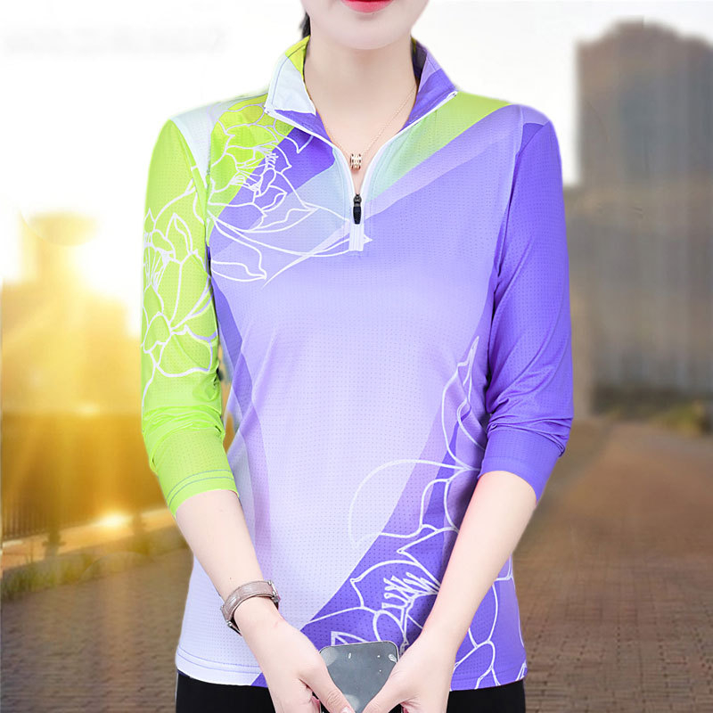 Ženska timska sportska odjeća, 2025 novi model, dugi rukav s polu-zipom, sportski top, casual bazni T-shirt, veleprodaja