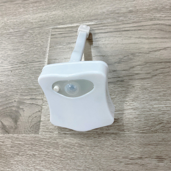 Lampa LED pentru capacul de toaletă, 8 culori, senzor de mișcare, veioză de noapte pentru baie, 16 LED-uri, alimentare pe baterii