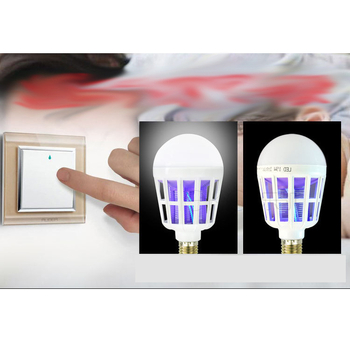 LED lampa za komarce – dvostruka upotreba: rasvjeta i električni šok, E27, IP44, 5730 LED
