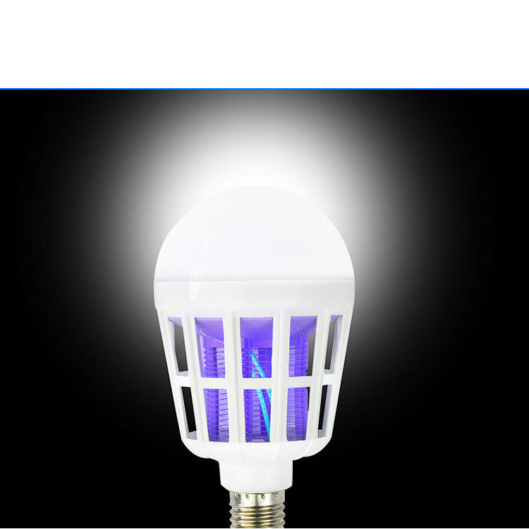 LED lampa za komarce – dvostruka upotreba: rasvjeta i električni šok, E27, IP44, 5730 LED