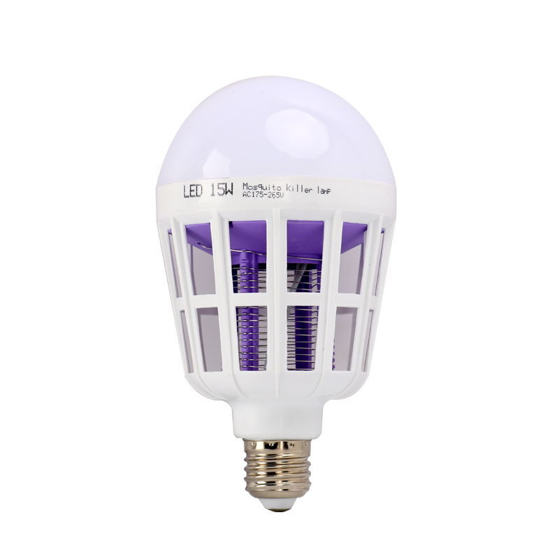 LED lampa za komarce – dvostruka upotreba: rasvjeta i električni šok, E27, IP44, 5730 LED