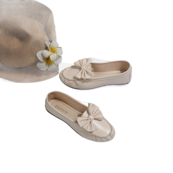 Дамски лоуфъри с панделка, плоски обувки за пролет и есен, slip-on, PU кожа, колежански стил