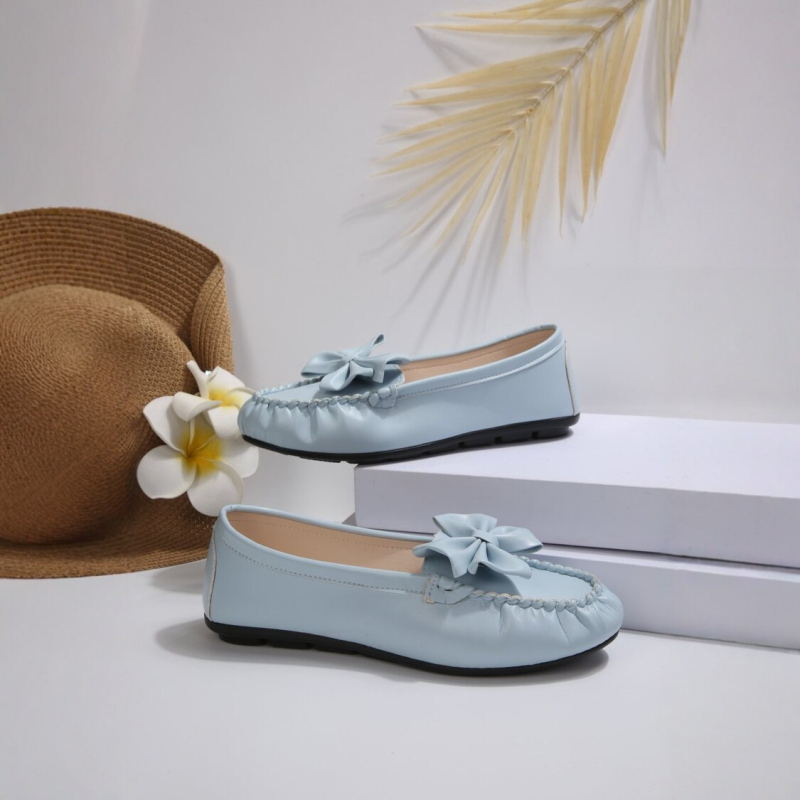 Дамски лоуфъри с панделка, плоски обувки за пролет и есен, slip-on, PU кожа, колежански стил