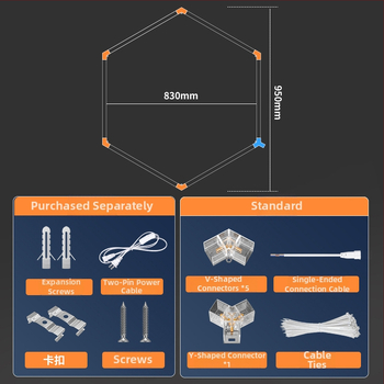 LED pás s dizajnom včelích buniek, ultra jasný a energeticky úsporný, 42W, 440mm, osvetlenie garáže a dielne