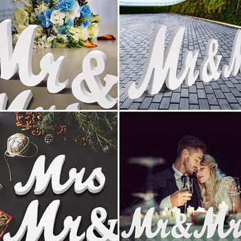 Ξύλινο διακοσμητικό Mr & Mrs για πάρτι και γάμο – διακόσμηση εγγραφής με αγγλικά γράμματα, αντικείμενο φωτογράφισης