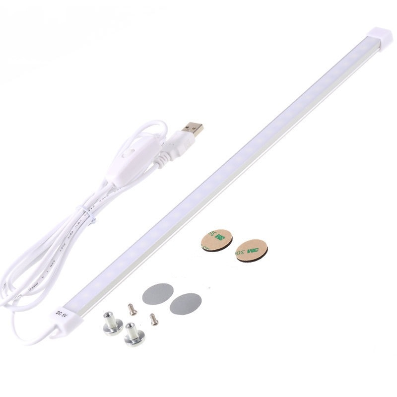 USB LED cijevni svjetlosni bar za kuhinjski ormar, zaštita očiju, 5V, aluminij-PC tijelo, duljina 18–52 cm