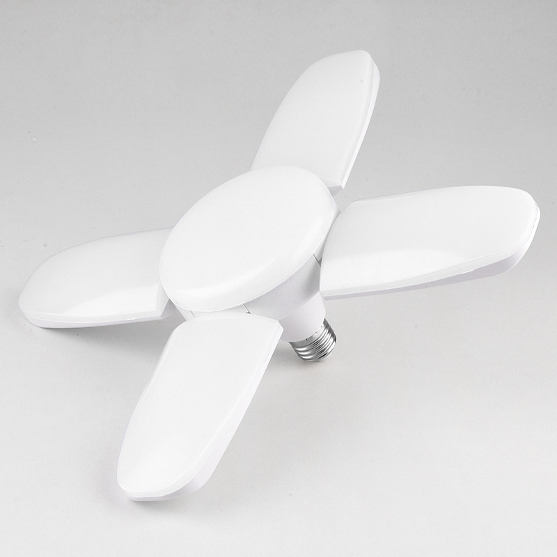 Lampa LED UFO pentru garaj, 60W, 18000 lm, fascicul 180°, IP65, E27, becuri pliabile 4+1