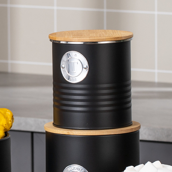 Kenyér tároló üveg nedvességzáró fedéllel, konyhai szervező, 501–800 ml, fém, nordic stílus