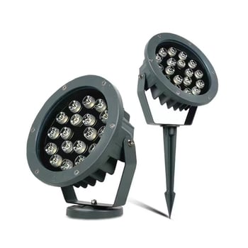 LED светлини за дървета, монтирани в земята, за паркове, тревни площи, пътища и площади, цветни прожектори за външно осветление